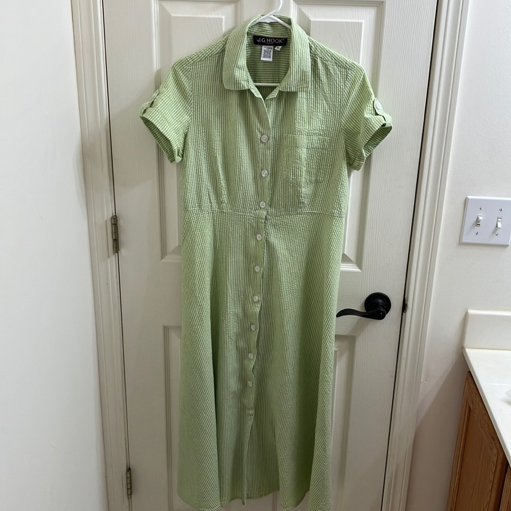 90’s Seersucker 100% cotton dress perfect for summer!